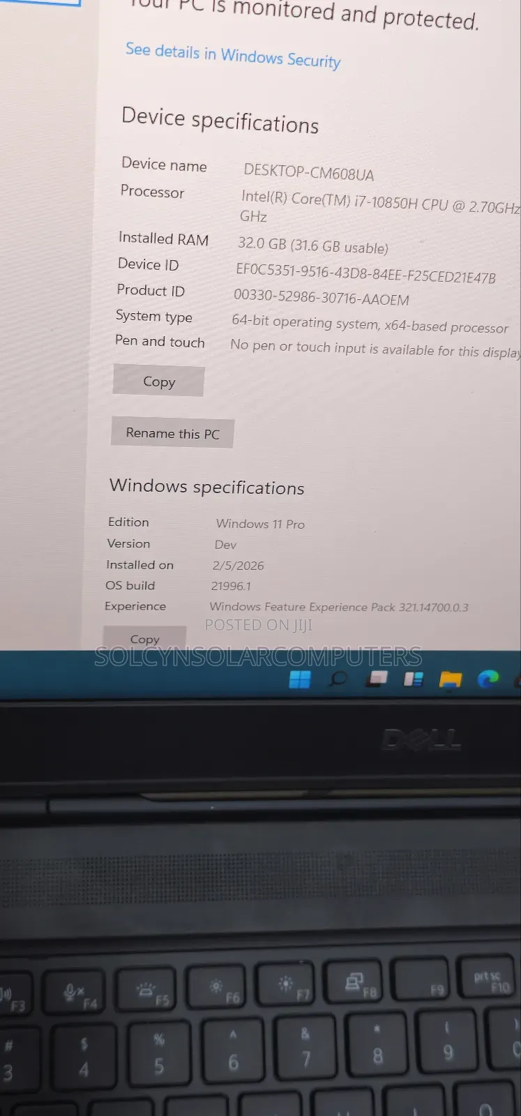 Laptop Dell Precision 7550 32GB Intel Core i7 SSD 512GB