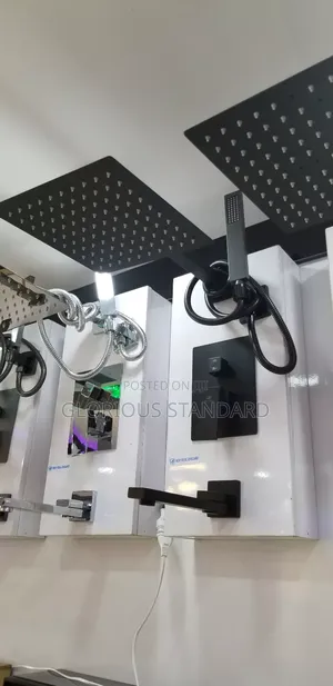 Germany Conduit Shower Black and Chrome