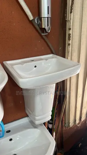 Wall Hung Ceramic Basin and Pedestal