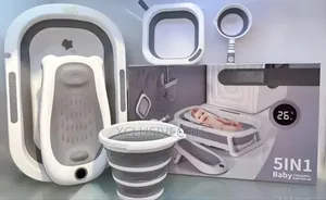 5 In 1 Baby Folding Bathtub Set Newborn Baby Bath Basin