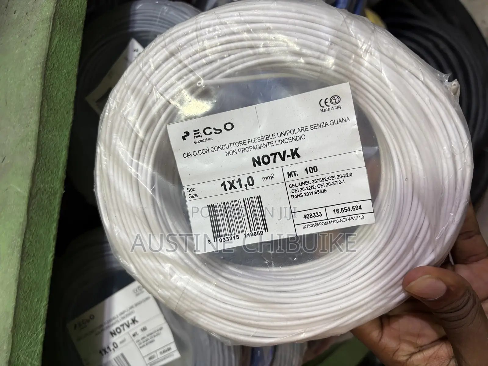 1mm Cable White