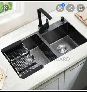 Double Bowl Handmade Stainless Kitchen Sink Complete Set