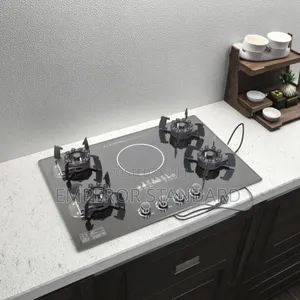 Flip-up 4 Burners 1 Hot Plate Gas-hob Built-in Cooker