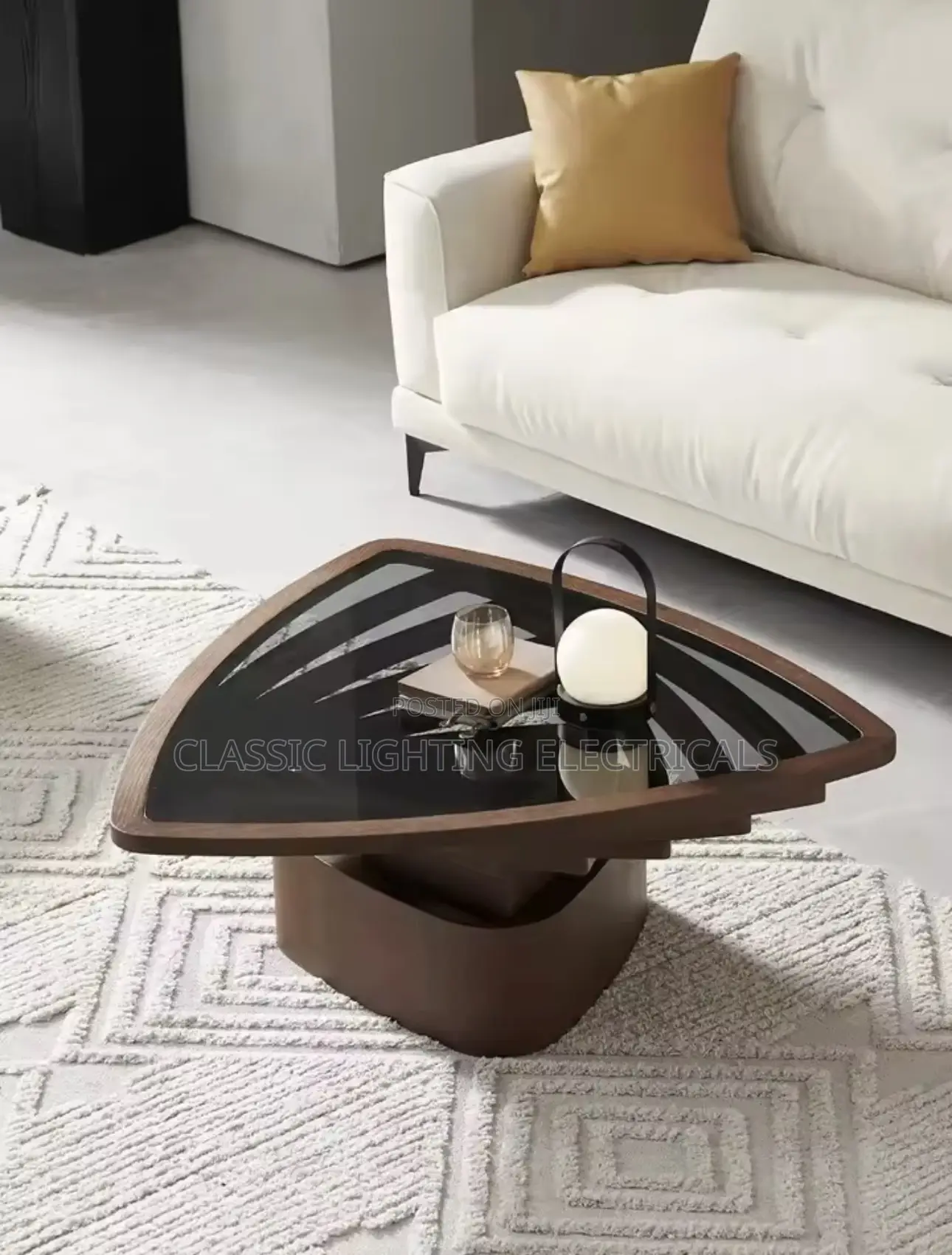 Nordic Style Triangle Tea Table Designer Center Table