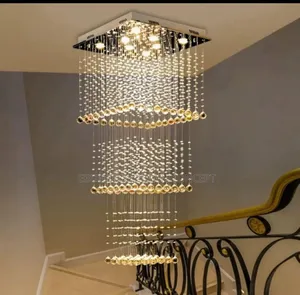 3 Steps Raindrops Modern Technology Luxury Crystal Chandelier Light