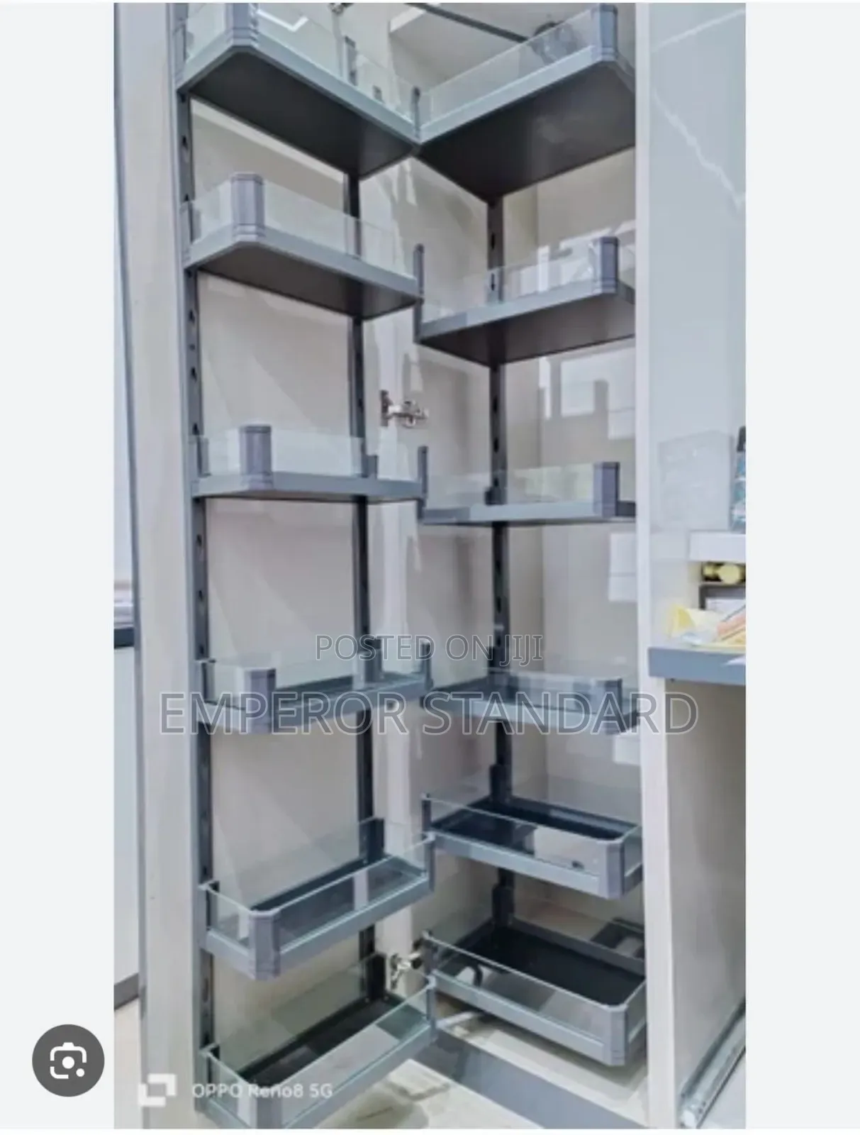 Glass Pull-out Pantry