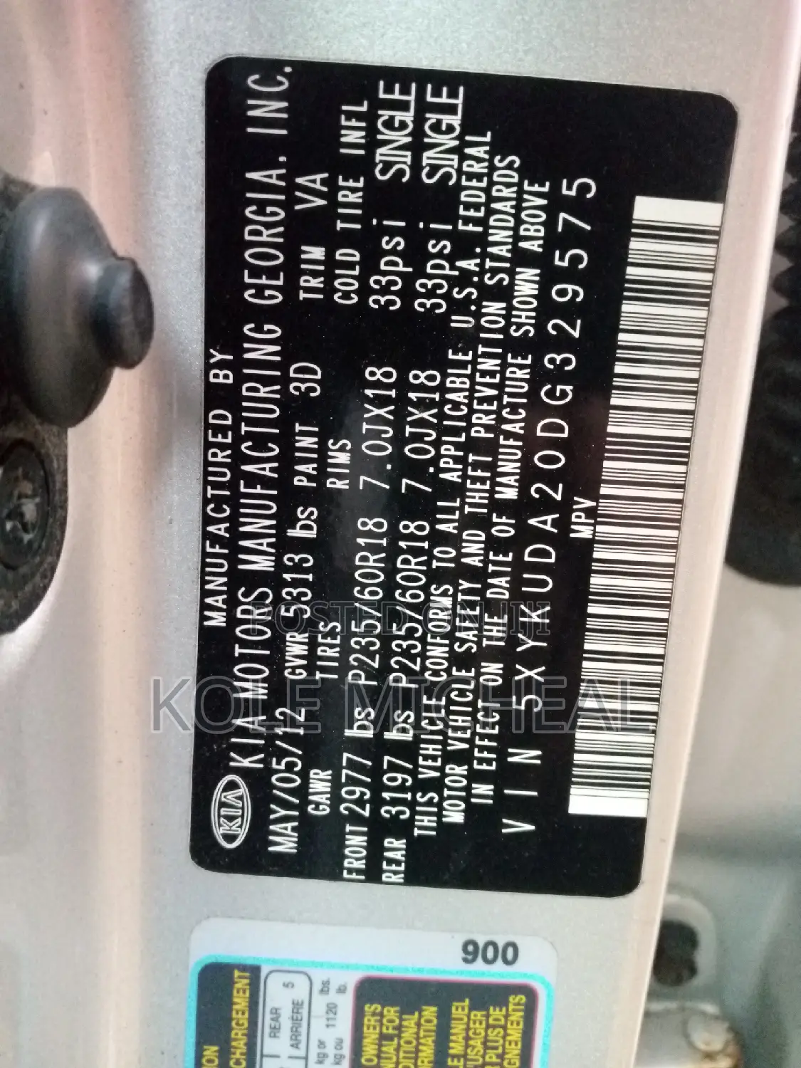 Kia Sorento 2012 Silver