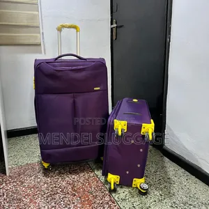 Purple Fabric Travel Suitcase