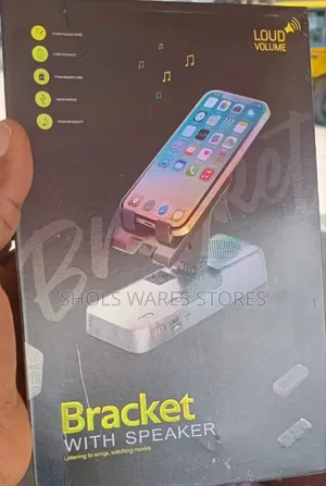 Phone Holder Bracket With Bluetooth Speaker