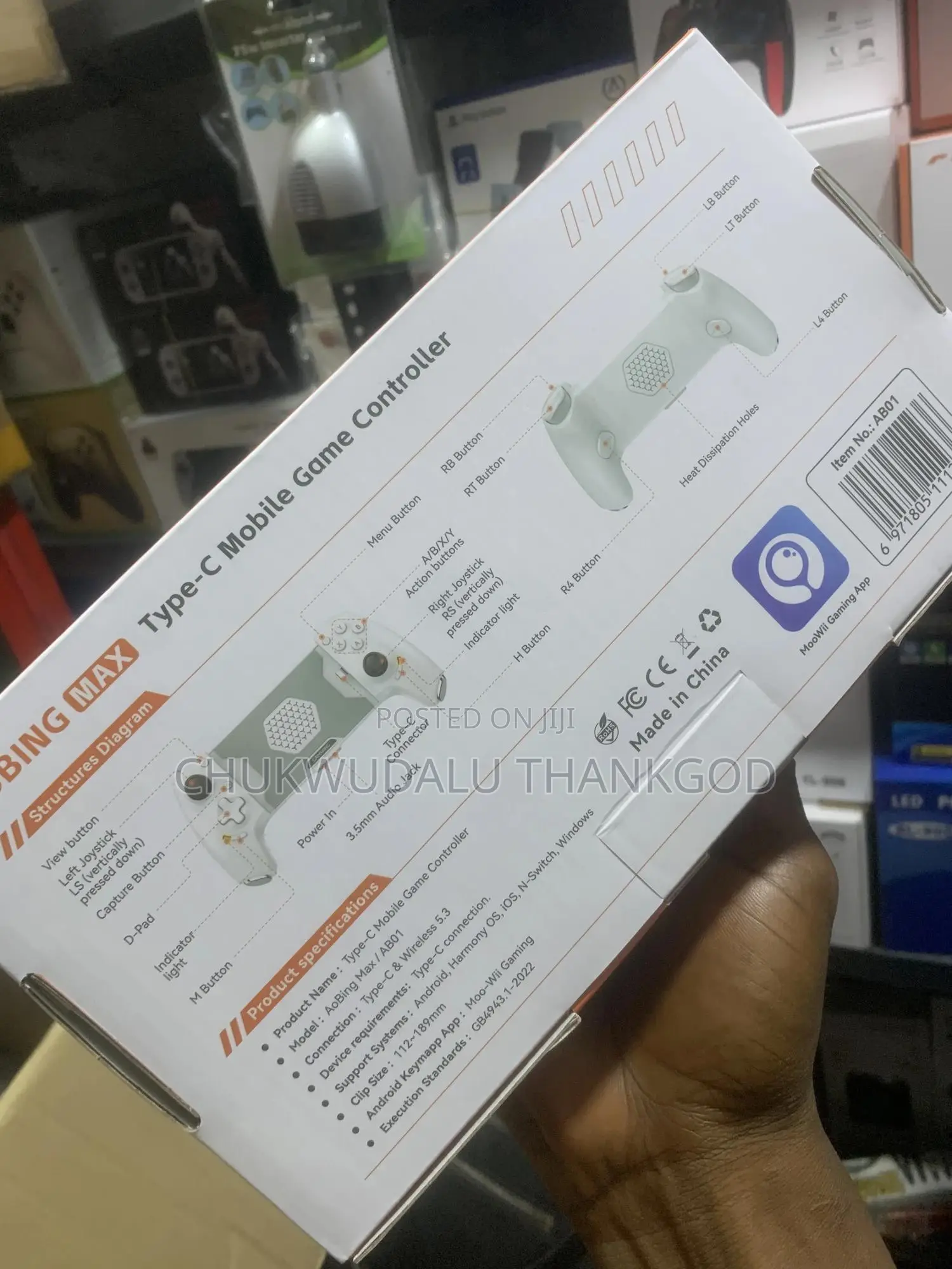 Type-C Mobile Game Controller