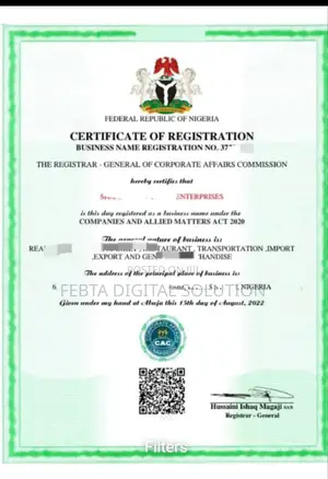 Cac Business Name Registration