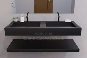 Black Foreign Dual Granite Design Cabinet