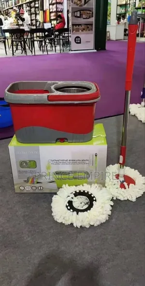 Magic Spin Bucket Mop 360 Degree Spin Red Grey Bm-Kl-Pt-80 C 3