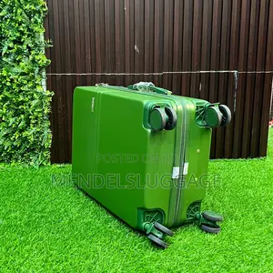 Green Hard Case Travel Luggage Set With Wheels