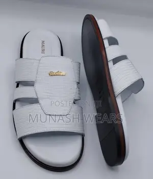 Pure Italian Leather Slipers For Men 40-46