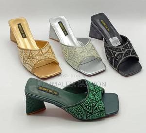 Women Block Heels Slippers