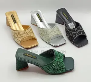 Women Block Heels Slippers