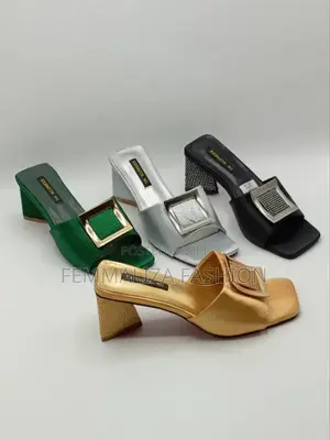 Women Block Heels Slippers