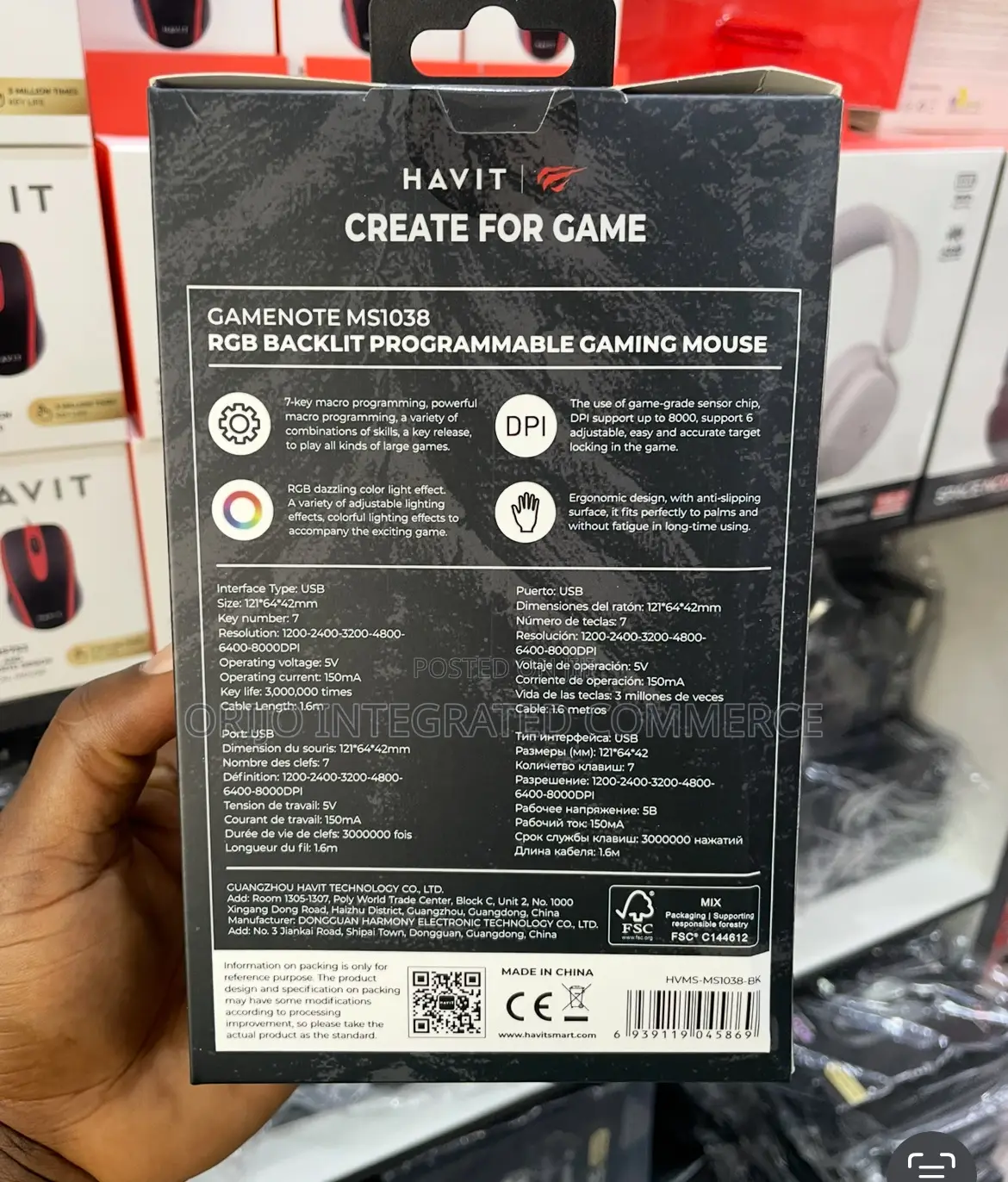 Gamenote Ms1038 Programming Gaming Mouse
