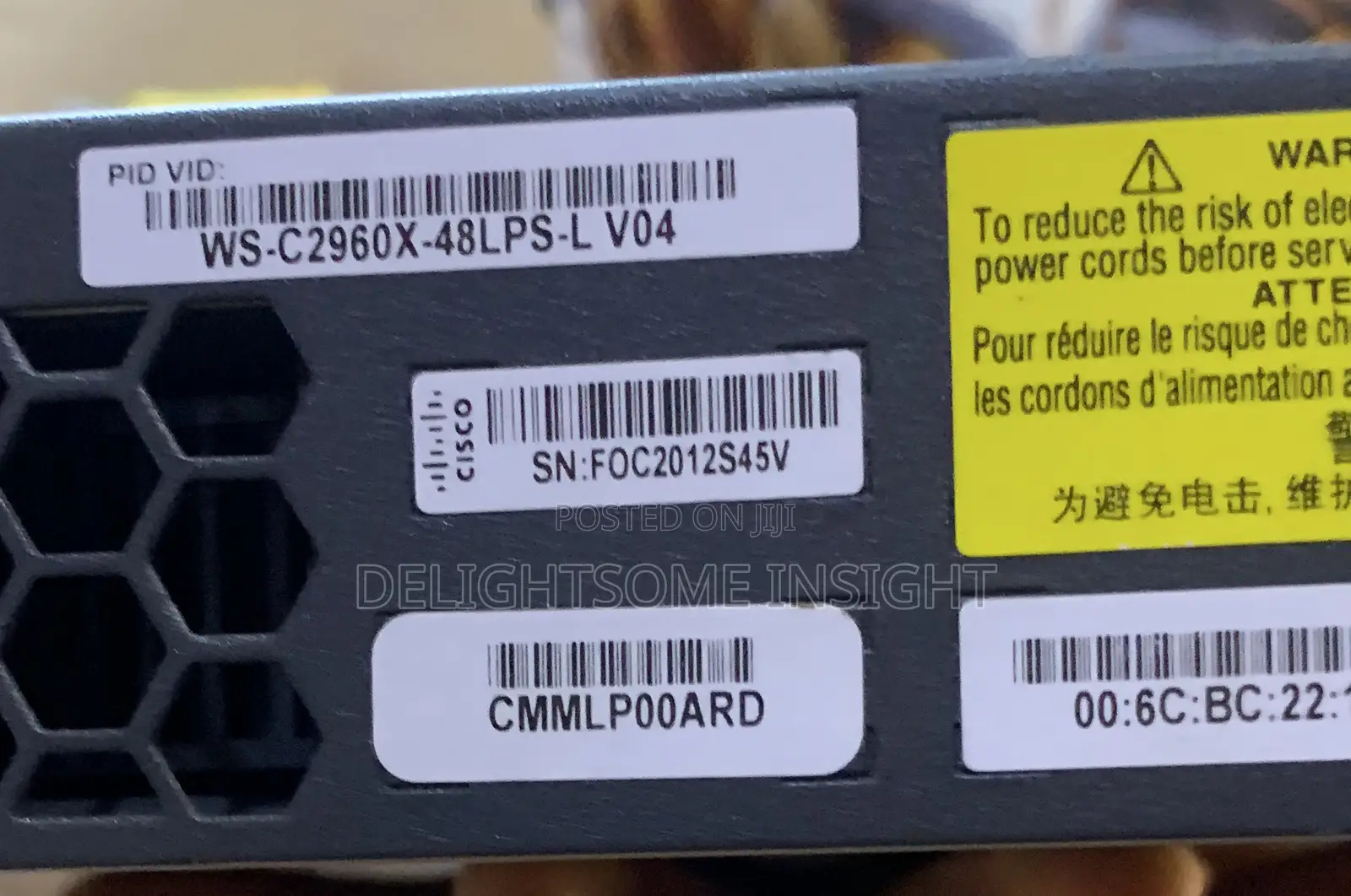 Uk Used Cisco 2960x 48lpsl Switch
