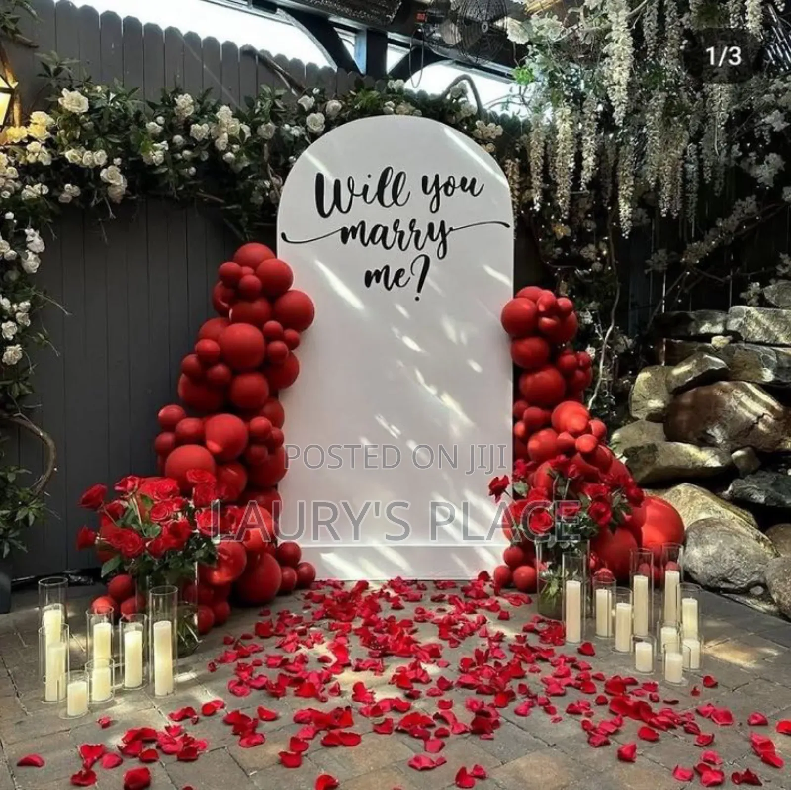 Balloon Arrangement for Proposal Decorations