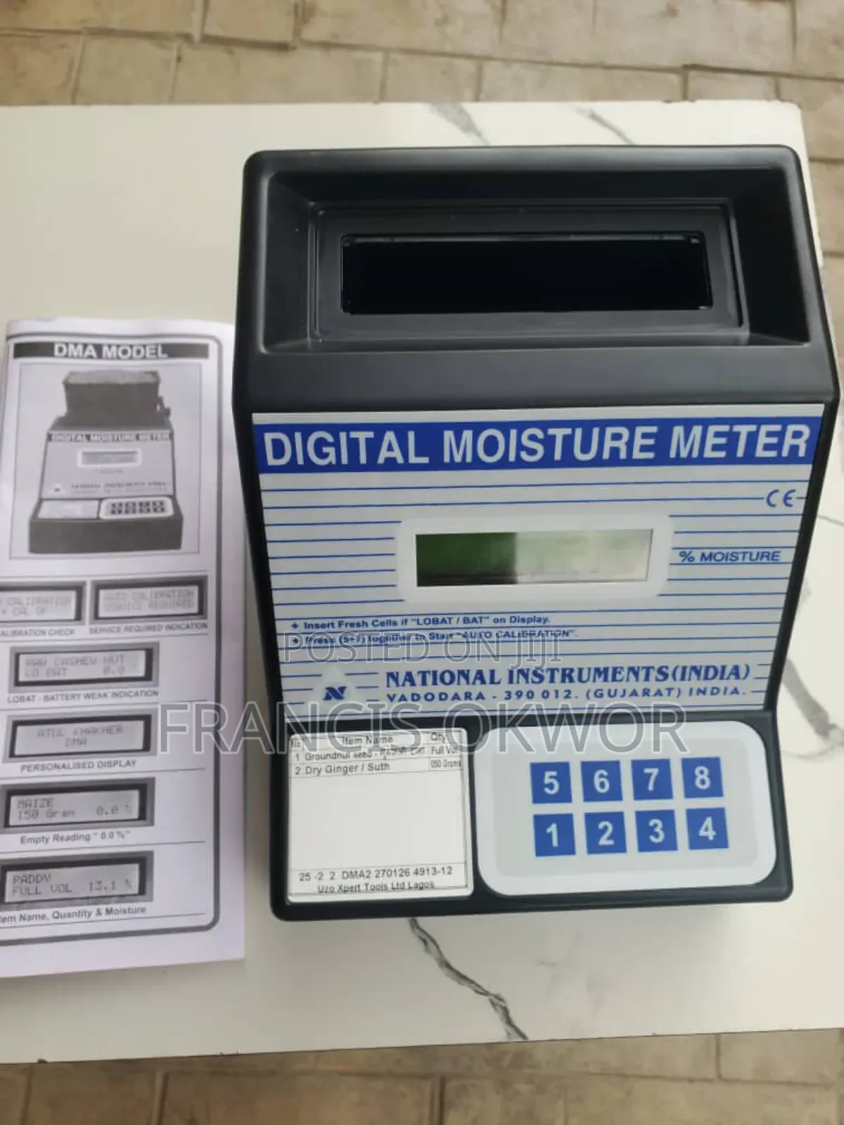 Moisture Meter for Groundnut and Dry Ginger
