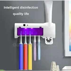 Multi-Function Toothpaste Dispenser, Toothbrush Sterilizer and Holder