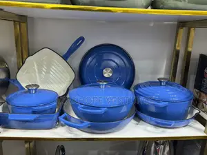 7-in-1 Cast Iron Cookware Set (Different Colors Enamel Finish)