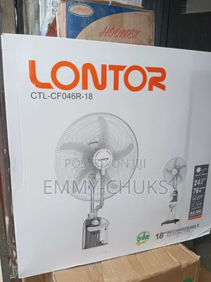 Mist Fan Lontor Rechargeable 18 Inch