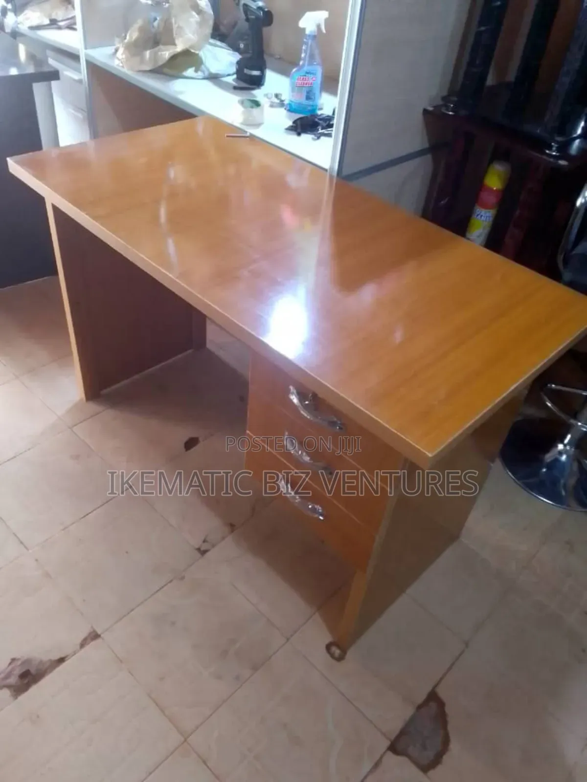 HDF Office Table With 3 Drawers