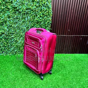 Pink Travel Box With 4 Spinner Wheels and Divider