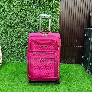 Pink Travel Box With 4 Spinner Wheels and Divider