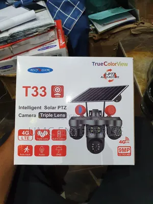 T33 Triple Lens V380 Outdoor Solar Camera