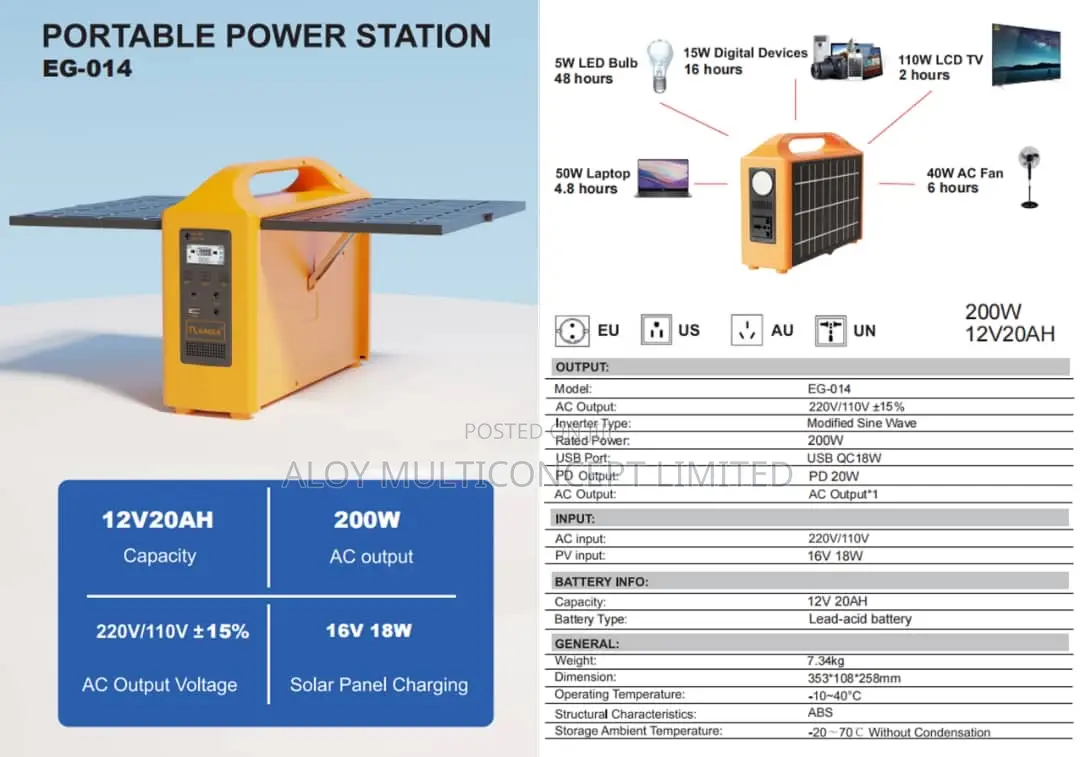 Solar Generator With 100wats Mono Solar
