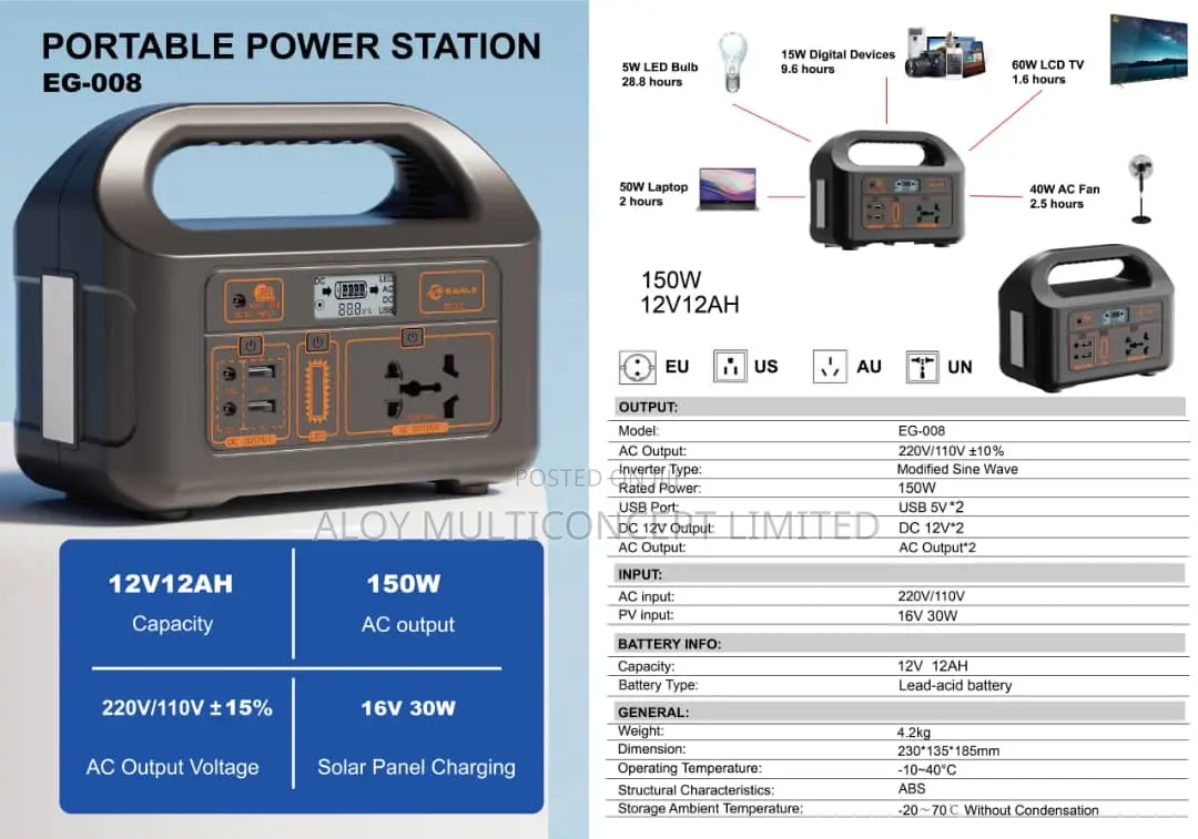 Solar Generator With 60wats Solar Panels