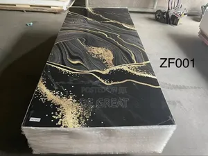 Marble Sheet Black and Gold Design Gloss