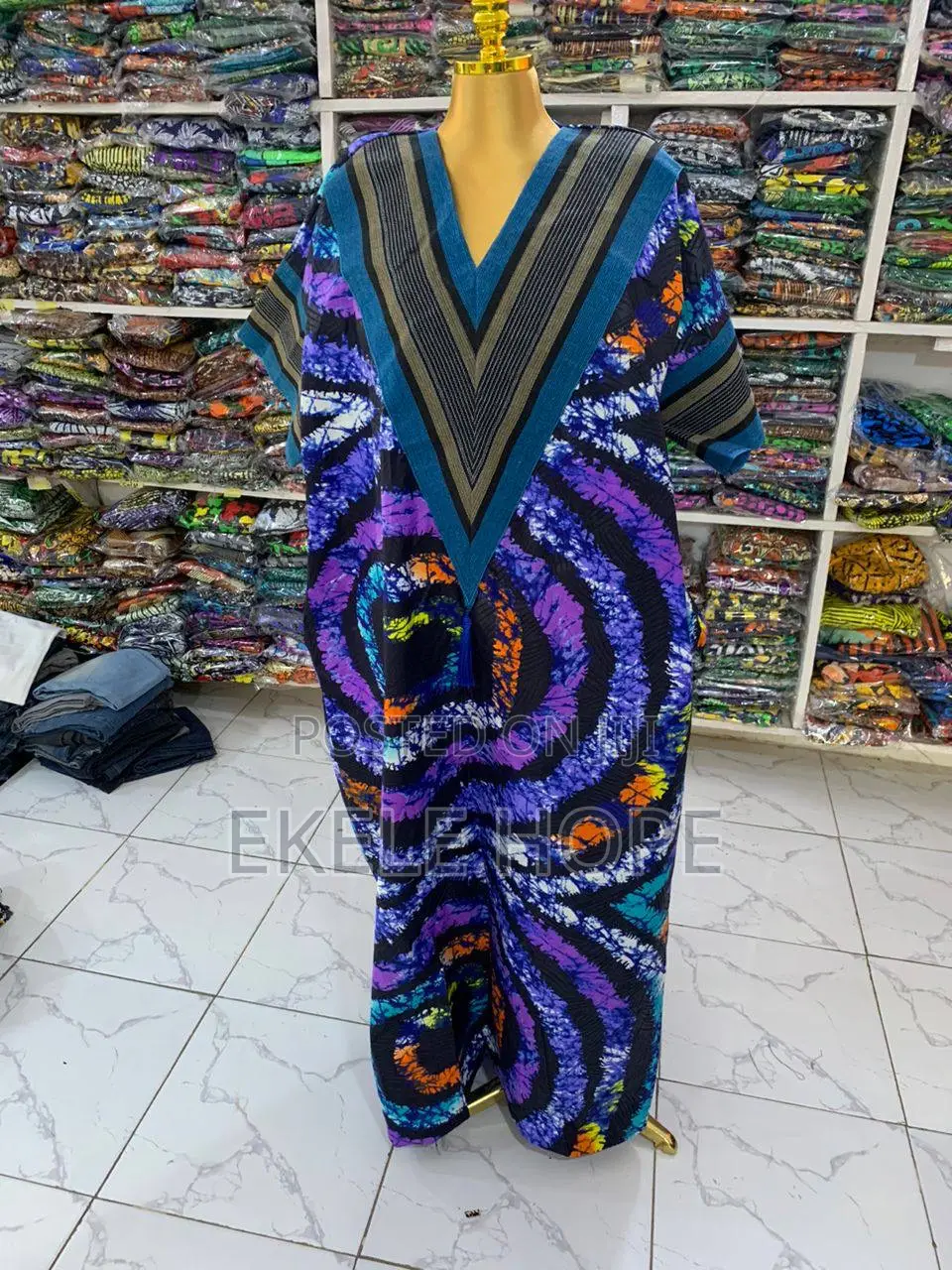 Ankara Bubu Gown With Asooke