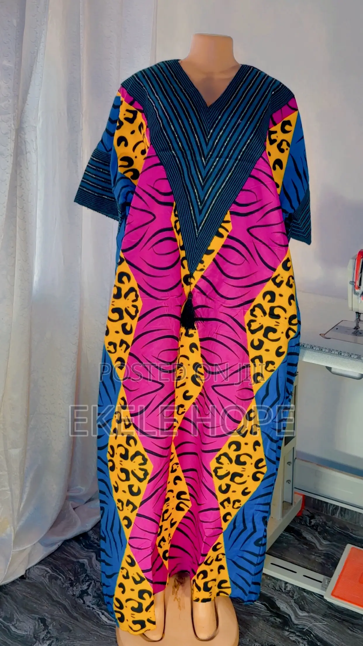 Ankara Bubu Gown With Asooke