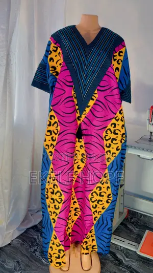 Ankara Bubu Gown With Asooke