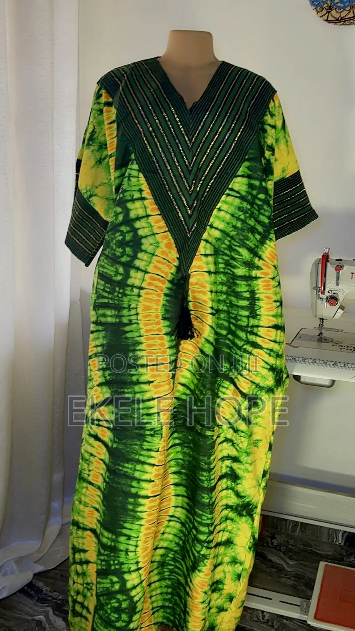 Ankara Bubu Gown With Asooke