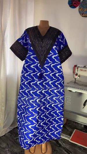 Ankara Bubu Gown With Asooke