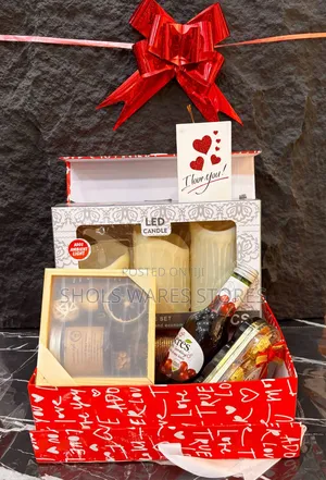 Package of Scented Candles, Flower Petals, Led Candle, Chocolate,Card