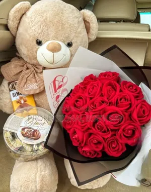 Easter Promo Lagos Teddybear and Flowers