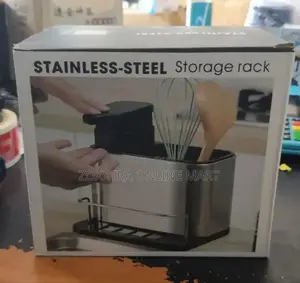 Stainless Steel Storage Rack With Soap Dispenser
