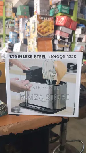 Storage Rack With Soap Dispenser