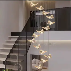 Modern Luxury Crystal Butterfly Led Pendant Chandelier Light