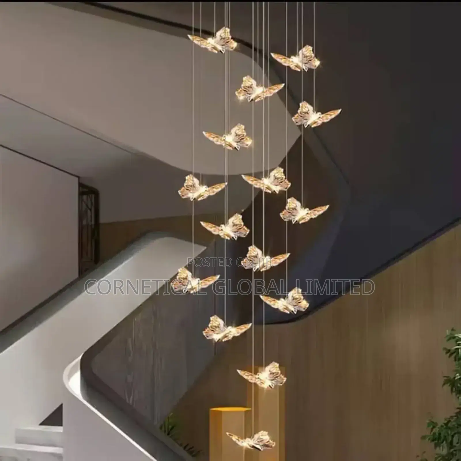 Modern Luxury Crystal Butterfly Led Pendant Chandelier Light
