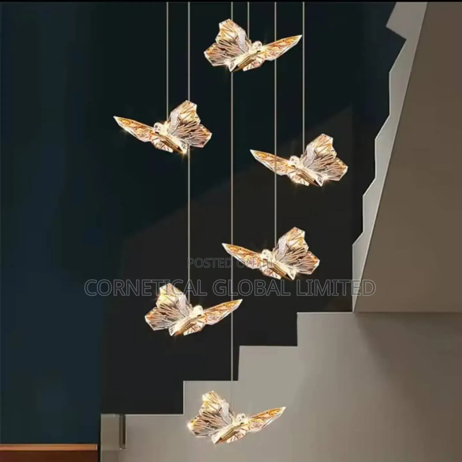 Modern Luxury Crystal Butterfly Led Pendant Chandelier Light