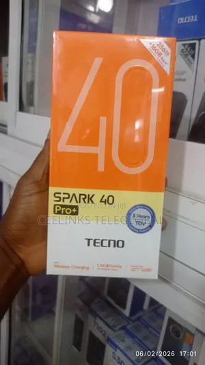 New Tecno Spark 40 Pro+ 256 GB Black