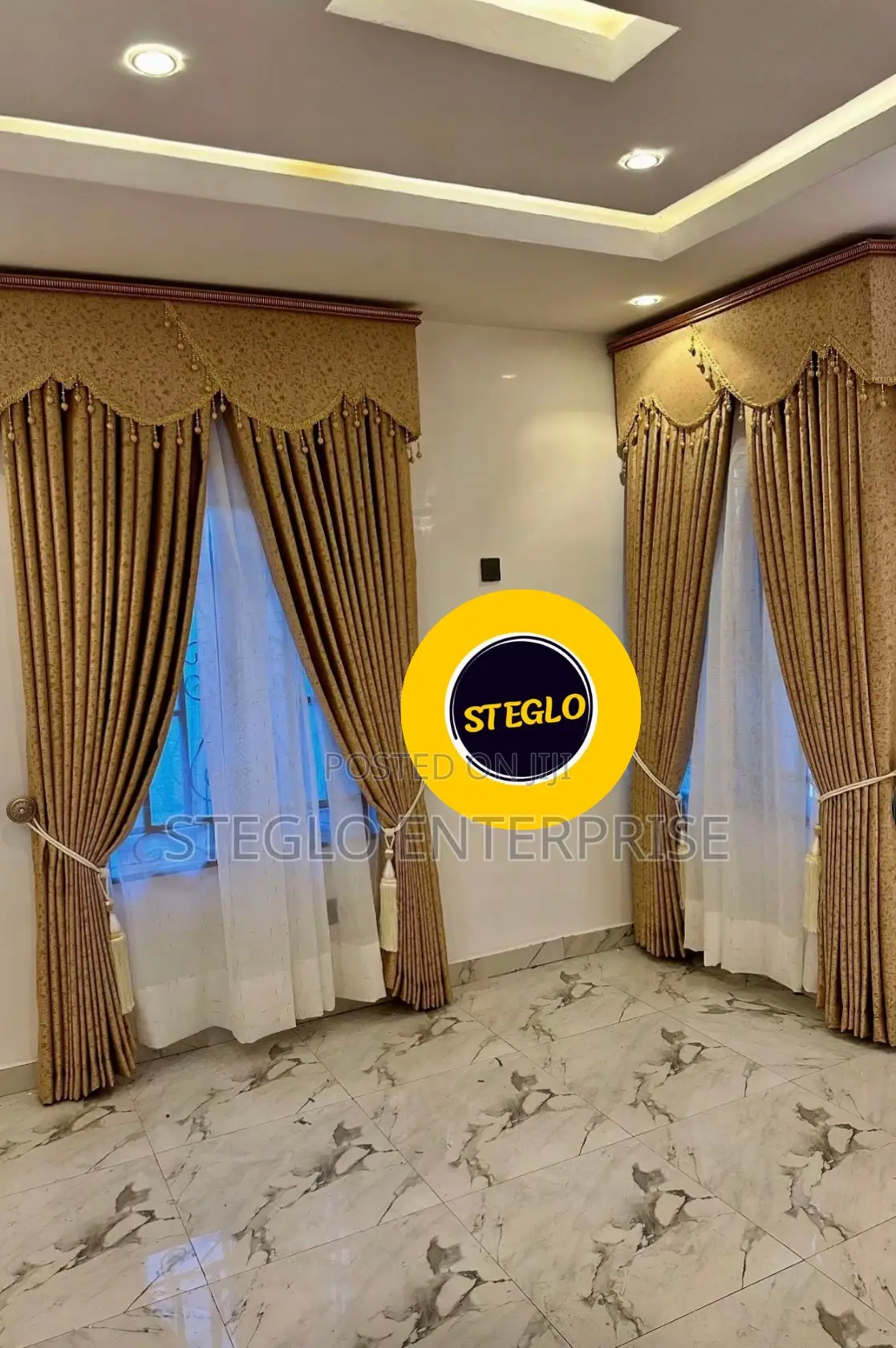High Quality Biege Colour Turkish Curtains
